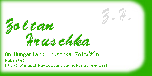 zoltan hruschka business card